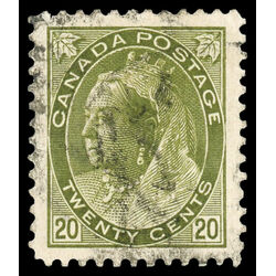 canada stamp 84 queen victoria 20 1900 U VF 054