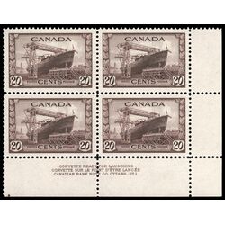 canada stamp 260 corvette 20 1942 PB LR %231 029