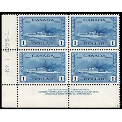 canada stamp 262 tribal class destroyer royal canadian navy 1 1942 PB LL %231 059