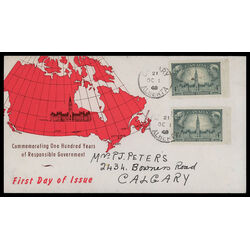 canada stamp 277 parliament buildings 4 1948 FDC PC 055