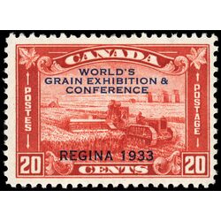 canada stamp 203i harvesting wheat overprint 20 1933 M VF 011