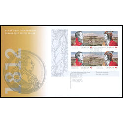 canada stamp 2555a the war of 1812 2012 FDC LL