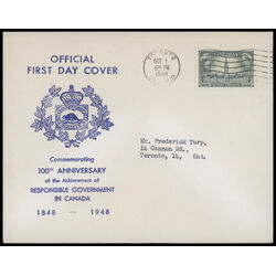 canada stamp 277 parliament buildings 4 1948 FDC PC 057