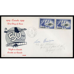 canada stamp 383 silver dart and jet planes 5 1959 FDC PC 031