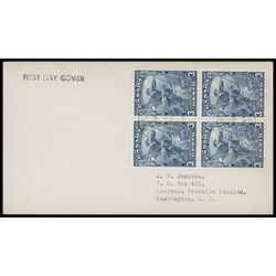 canada stamp 208 jacques cartier 3 1934 FDC BLOCK 058