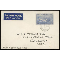 canada stamp c air mail ce3 d c 4 m airplane 17 1946 FDC 010