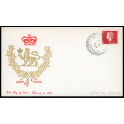 canada stamp 404p queen elizabeth ii 4 1963 FDC PC 001