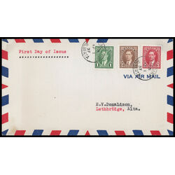canada stamp 231 3 fdc king george vi 1937 FDC COMBO 041