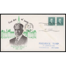 canada stamp 303 sir robert borden 3 1951 FDC PC 017