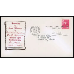 canada stamp 304 william lyon mackenzie king 4 1951 FDC PC 017