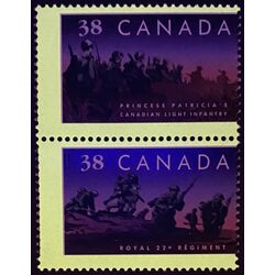 canada stamp 1250a canadian infantry regiments 1989 M NH 005
