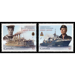 canada stamp 2384a b canadian navy centennial 2010