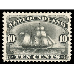 newfoundland stamp 59 schooner 10 1887 M F VF 025