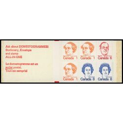 canada stamp bk booklets bk74 caricature definitives 25 1974 M VFNH 016
