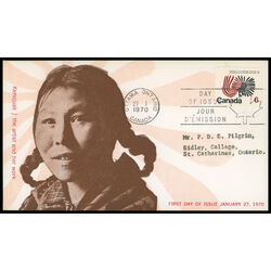 canada stamp 506 northwest territories centennial 6 1970 FDC PC 018
