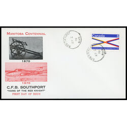 canada stamp 505 manitoba centennial 6 1970 FDC PC 025