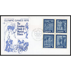 canada stamp 632a keep fit summer sports 1974 FDC BLOCK 015