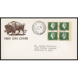 canada stamp 402p queen elizabeth ii 2 1963 FDC BLOCK 001