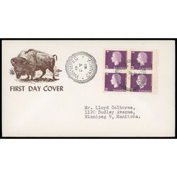 canada stamp 403p queen elizabeth ii 3 1963 FDC BLOCK 001