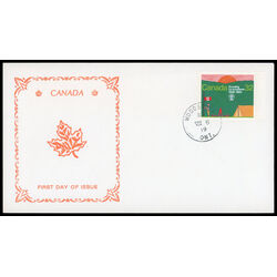 canada stamp 993 scout encampment 32 1983 FDC PC 006