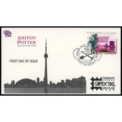 canada stamp 1606b prospectors heading for the gold fields 45 1996 FDC PC 002