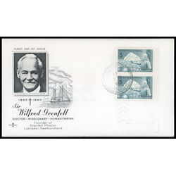 canada stamp 438 sir wilfred grenfell and ship 5 1965 FDC PC 024