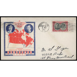 canada stamp 237 king george vi queen elizabeth 3 1937 FDC PC 114