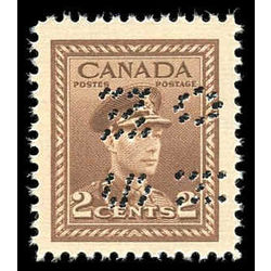 canada stamp official o o250 brown double perf 2 1942