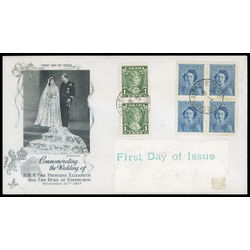 canada stamp 276 princess elizabeth 4 1948 FDC BLOCK 038