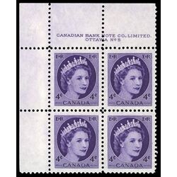 canada stamp 340 queen elizabeth ii 4 1954 PB UL %235