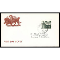 canada stamp 441 peace tower 5 1965 FDC PC 024