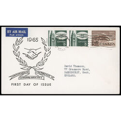 canada stamp 441 peace tower 5 1965 FDC COMBO 025