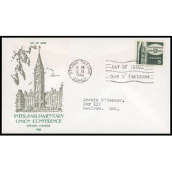 canada stamp 441 peace tower 5 1965 FDC PC 027