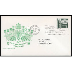 canada stamp 441 peace tower 5 1965 FDC PC 028