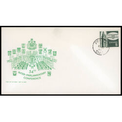 canada stamp 441 peace tower 5 1965 FDC PC 030