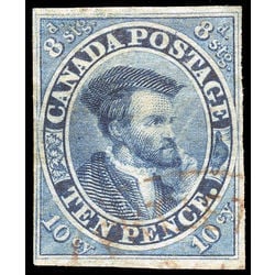 canada rare stamp 7 jacques cartier used very fine 10d 1855  4