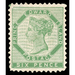 prince edward island stamp 7 queen victoria 6d 1862 M VF 012