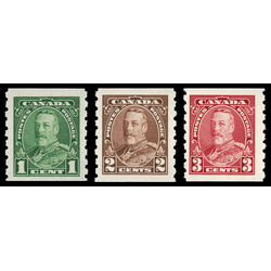 canada 228 30 king george v pictorial coil 1935 1 2 3 set of 3 M VFNH 001