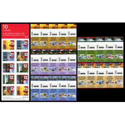 canada stamps booklet 302b complete lot of the 25 different covers 250 stamps
