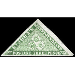 newfoundland stamp 11a pence second issue 3d 1860 M VFNG 032
