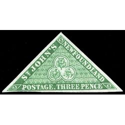 newfoundland stamp 11a pence second issue 3d 1860 M VFNG 033