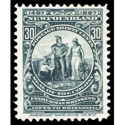 newfoundland stamp 72 colony seal 30 1897 M VF 016
