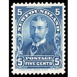 newfoundland stamp 85 duke of york 5 1899 M VF 017