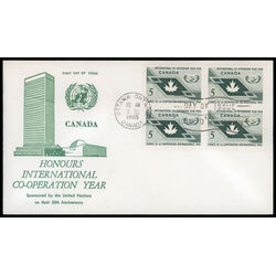 canada stamp 437 maple leaf and icy symbol 5 1965 FDC BLOCK 022