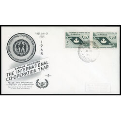 canada stamp 437 maple leaf and icy symbol 5 1965 FDC PC 026