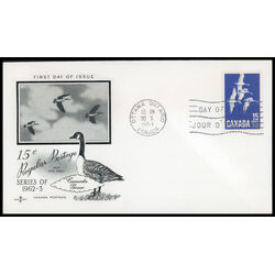 canada stamp 415 canada goose 15 1963 FDC PC 043