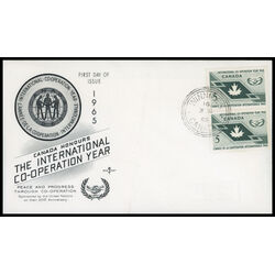 canada stamp 437 maple leaf and icy symbol 5 1965 FDC PC 025