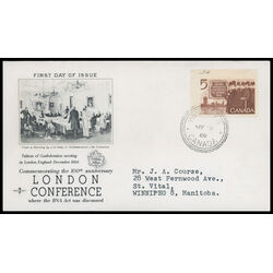 canada stamp 448 canadian delegation 5 1966 FDC PC 037