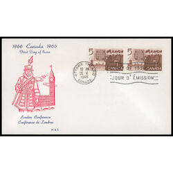 canada stamp 448 canadian delegation 5 1966 FDC PC 040