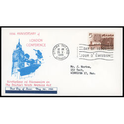 canada stamp 448 canadian delegation 5 1966 FDC PC 043